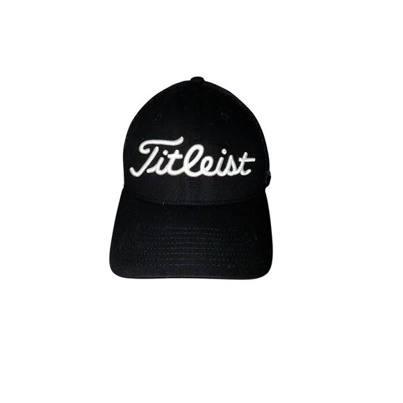 Titleist FJ Pro V1 New Era Black & White Embroidered Golf Mesh‎ Cap Hat S-M - Picture 1 of 5